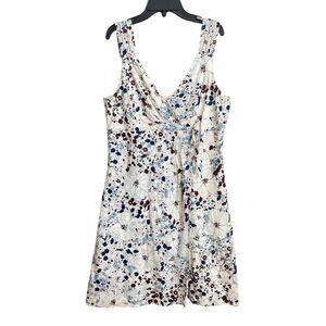 Patagonia Faux Wrap A Line Dress Floral Print Organic Cotton Cottagecore